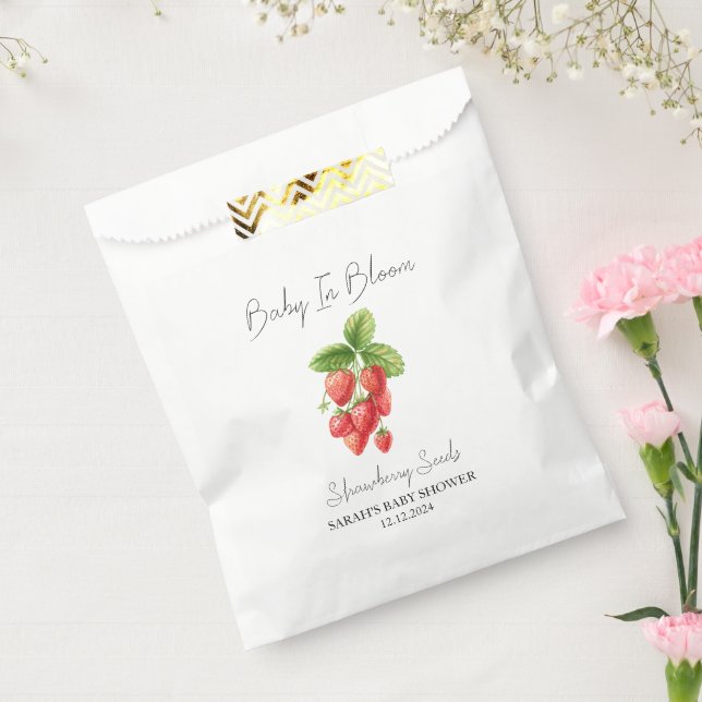 Sachets En Papier Bébé dans le Baby shower de graines de fraise en f (Scellé)
