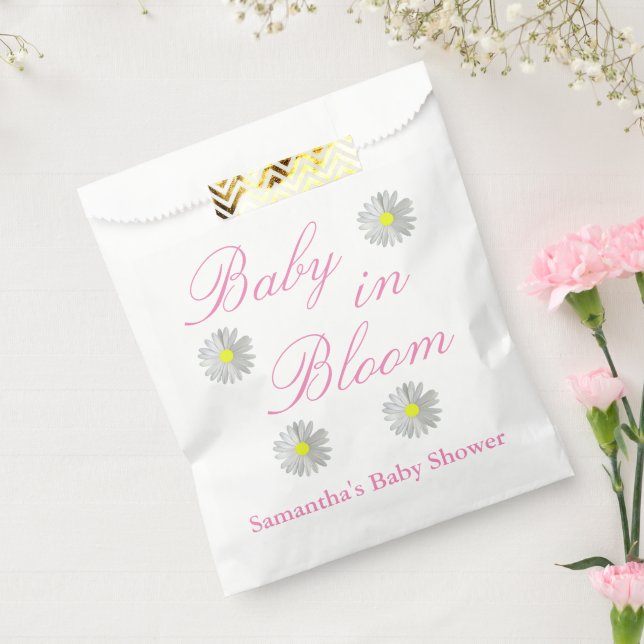 Sachets En Papier Bébé dans le Baby shower en fleur (Scellé)