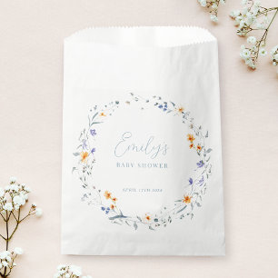 Sachets En Papier Bébé en Fleur Printemps Été Baby shower Floral