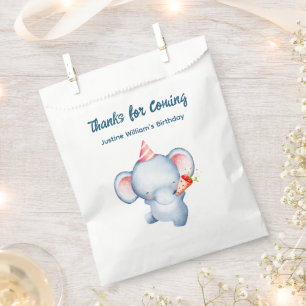 Sachets En Papier Bébé mignon éléphant, Merci Party