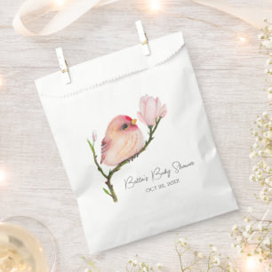 Sachets En Papier Bébé mignon Redpoll Baby shower d'oiseaux