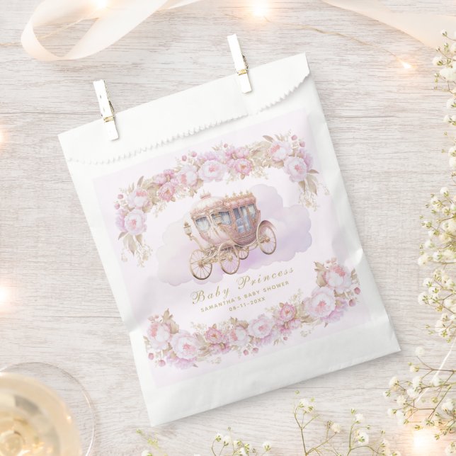 Sachets En Papier Bébé princesse rose (Coupé)