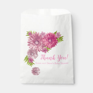 Sachets En Papier Bébé rose En Fleur Baby shower Fille