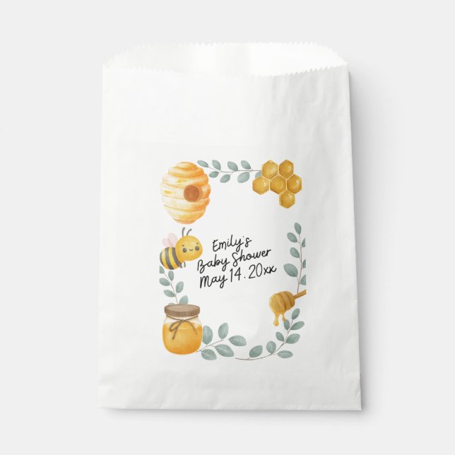 Sachets En Papier Bee Baby Shower Favor Bag (Devant)