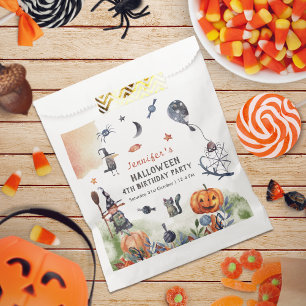 Sachets En Papier Belle Aquarelle Anniversaire de enfant Halloween