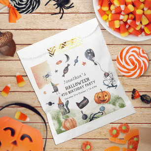 Sachets En Papier Belle Aquarelle Anniversaire de enfant Halloween