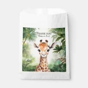 Sachets En Papier Belle Fête de Naissance de Girafe Mignonne en Jung