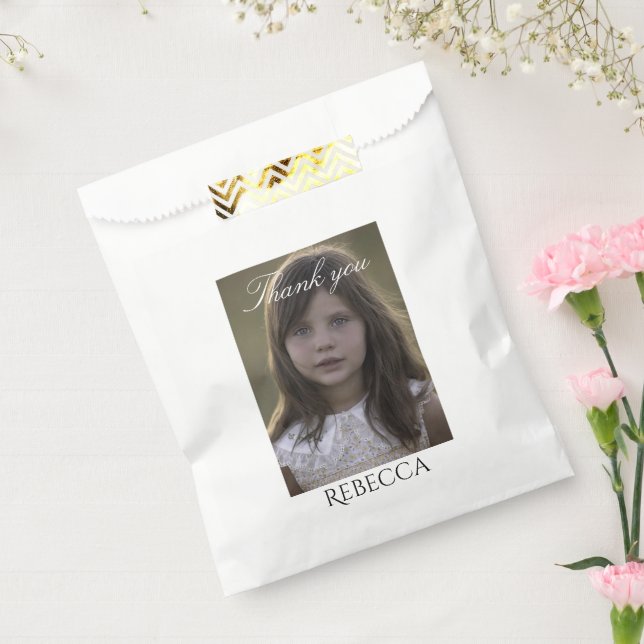 Sachets En Papier Belle fille anniversaire personnalisé photo sac de (Scellé)