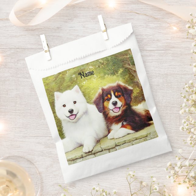 Sachets En Papier Belles chips bergers Samoyed & English (Coupé)