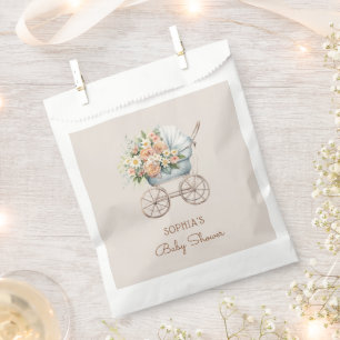 Sachets En Papier Berceau Bébé Fleur Bohème Baby Shower
