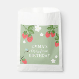 Sachets En Papier Berry First Strawberry Birthday Party