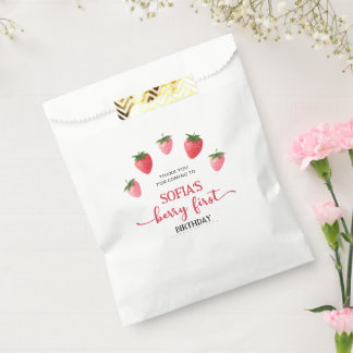 Sachets En Papier Berry fraise Premier anniversaire
