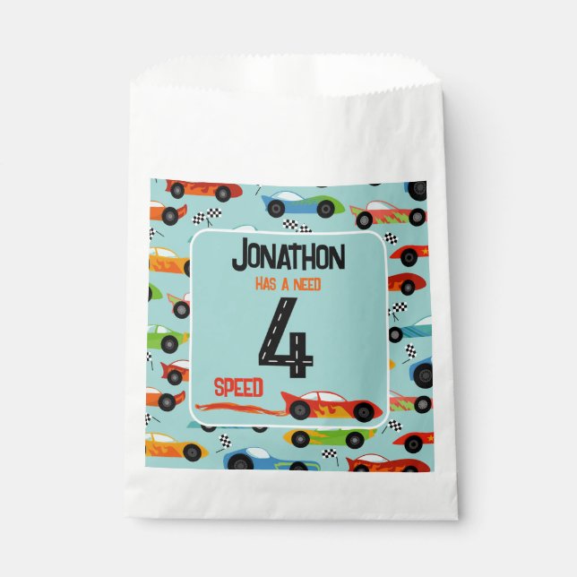 Sachets En Papier Besoin de 4 vitesse course quatrième anniversaire (Devant)