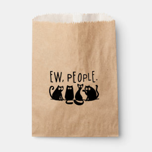 Sachets En Papier Beurk les gens drôles chats noirs miaulent