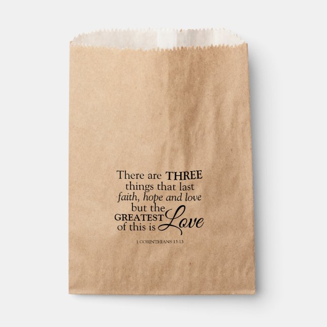 Sachets En Papier Bible Verse Christian Mariage Treat (Devant)