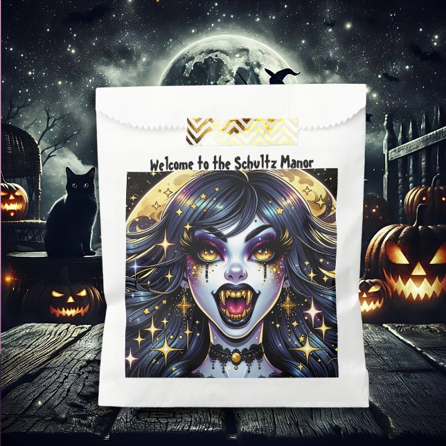Sachets En Papier Bienvenue à notre Manor Fête d'Halloween personnal (Créateur téléchargé)