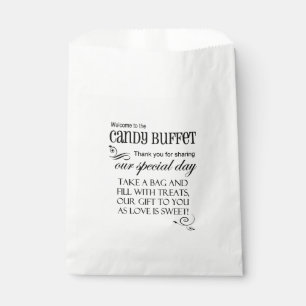 Sachets En Papier Bienvenue Dans Le Sac Favor Buffet Candy