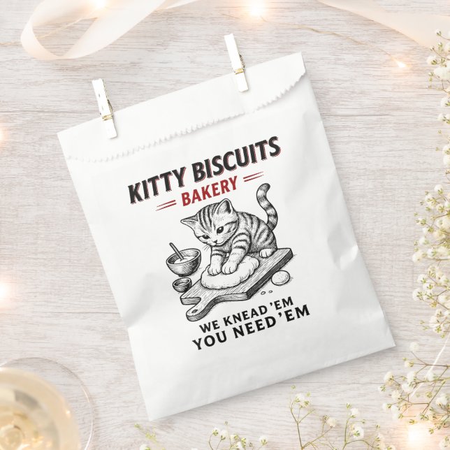 Sachets En Papier Biscuits Kitty Boulangerie (Coupé)