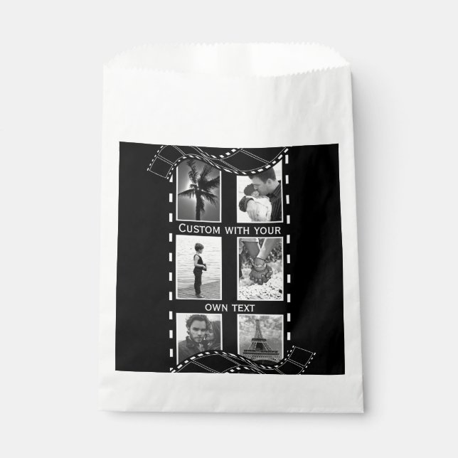 Sachets En Papier Black and White Film Reel Custom Photo (Devant)