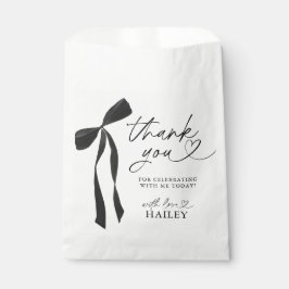 Sachets En Papier Black Bow She's Tying the Knot Fête des mariées