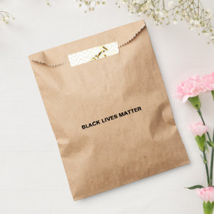 Sachets En Papier Black Lives Matt noir texte personnalisé minimalis