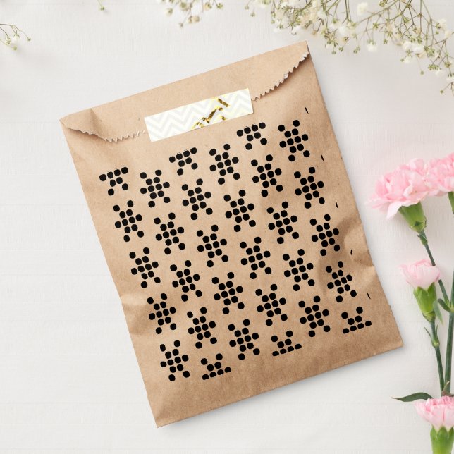 Sachets En Papier Black snowflakes fête motif papier (Scellé)