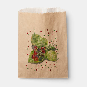 Sachets En Papier  BlackBerry vert et rouge 