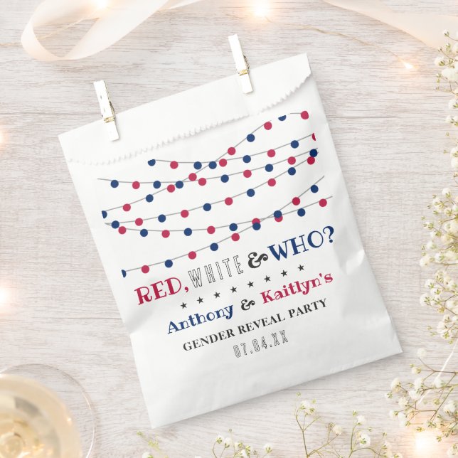 Sachets En Papier Blanc & Qui ? 4 juillet Parti de la révélation de  (Coupé)