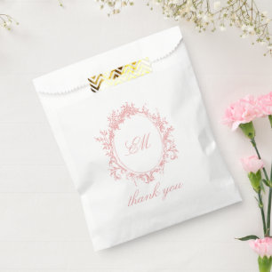 Sachets En Papier Blason de monogramme classique sophistiqué Toile r