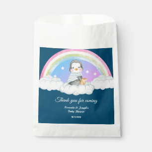 Sachets En Papier Bleu Baby shower mignon Pingouin animal