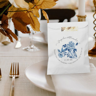 Sachets En Papier Bleu Blanc Floral Chinoiserie Bird Folid Mariage
