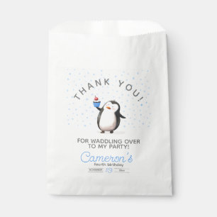 Sachets En Papier Bleu cupcake pingouin célébration anniversaire gar