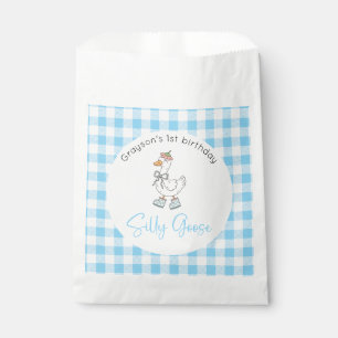 Sachets En Papier Bleu d'oie soyeux Anniversaire