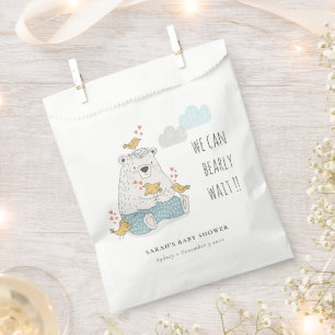 Sachets En Papier Bleu Nous pouvons attendre prématurément Ours Baby