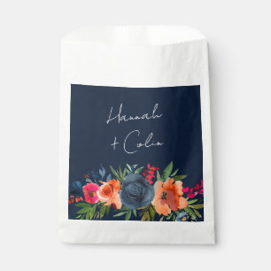 Sachets En Papier Bleu Orange Rouge Vibrant Botanique