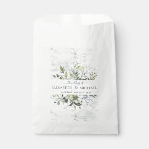Sachets En Papier Bleu Poussiéreux Eucalyptus Verdure Botanique Marb
