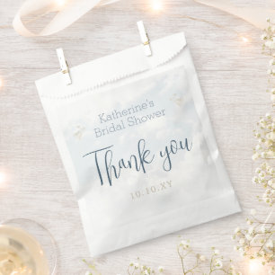 Sachets En Papier Bleu sur nuage Neuf Élégant Merci de Fête des mari