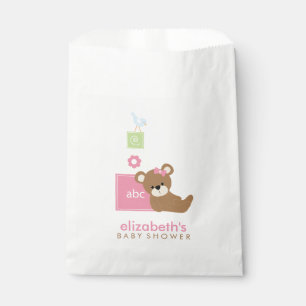 Sachets En Papier Blocs d'ours et de jouets Baby shower fille