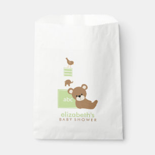 Sachets En Papier Blocs d'ours et de jouets Baby shower neutre selon
