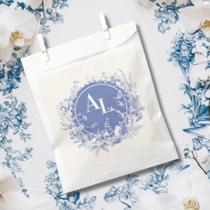 Sachets En Papier Blue Chinoiserie Floral Botanique Mariage