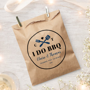 Sachets En Papier Blue Circle I Do BBQ Engagement Party