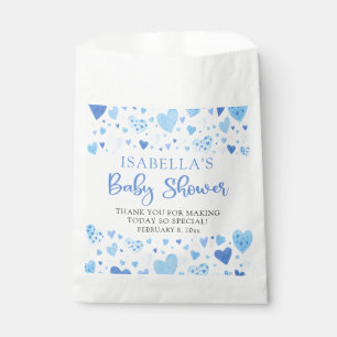 Sachets En Papier Blue Hearts Valentine Sweetheart Baby shower