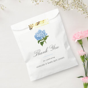 Sachets En Papier Blue Hydrangea Elegant Baby Boy Douche