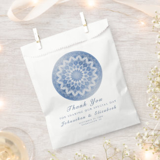 Sachets En Papier Blue Lace Mandala Wedding