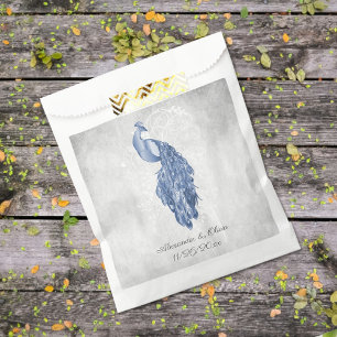 Sachets En Papier Blue Peacock mariage Favor sac