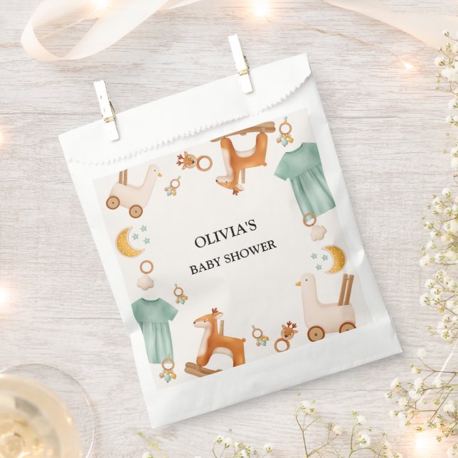 Sachets En Papier Boho Baby Girl Baby shower de vêtements (Coupé)