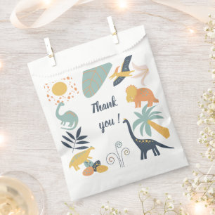 Sachets En Papier Boho Dinosaur Baby Birthday Party Invitation