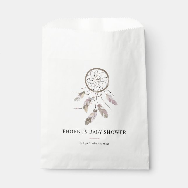 Sachets En Papier Boho Dream Catcher Baby shower (Devant)