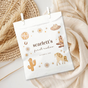 Sachets En Papier Boho First Rodeo Cowgirl Anniversaire Favoriser le