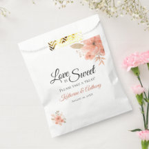 Boho Floral Mariage de mariage minimal Favor Sac